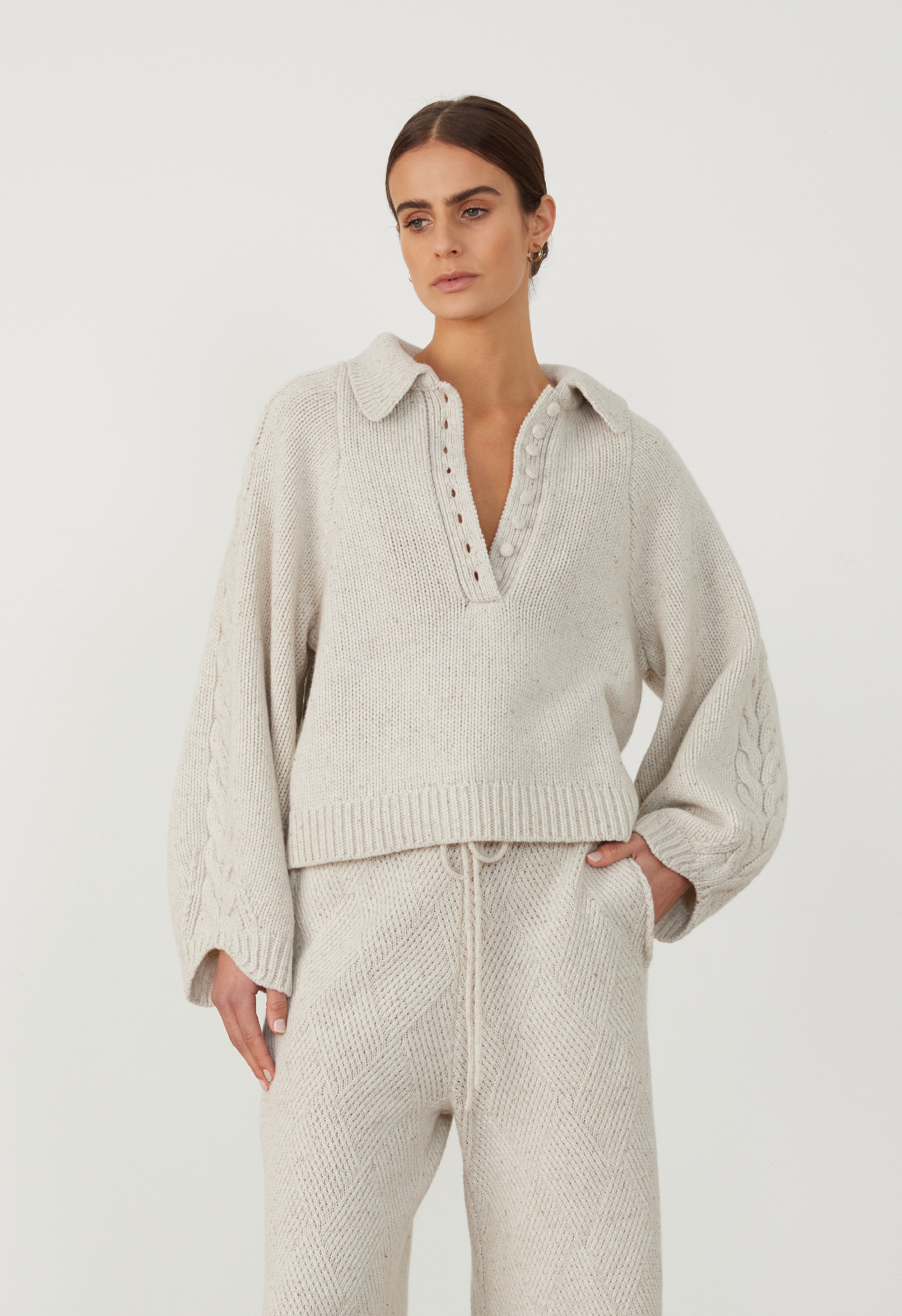 Joslin Oversized Knitted Maxi Cardigan in Grey