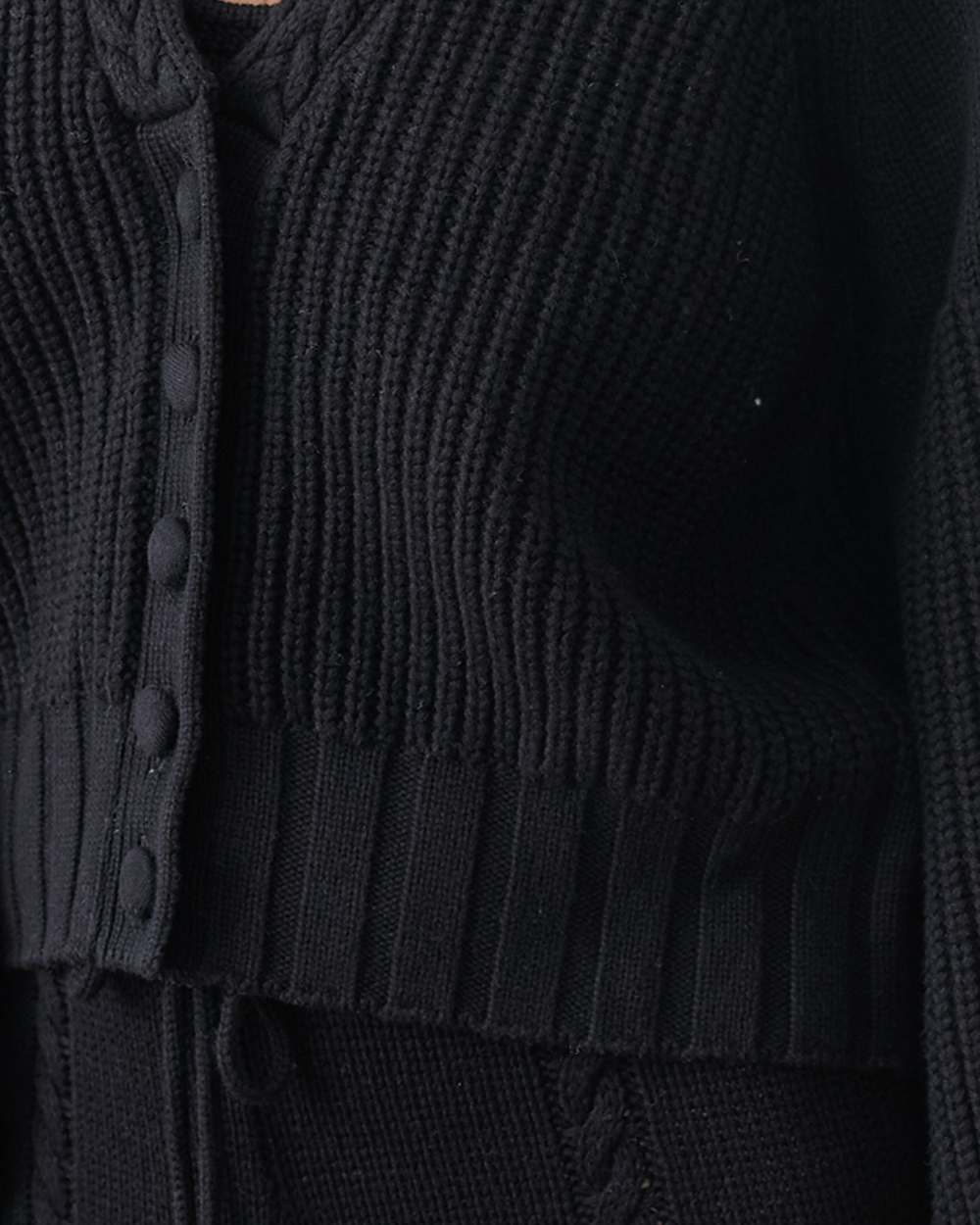 Bronwyn Wool Knit Cardigan | Black | Restock