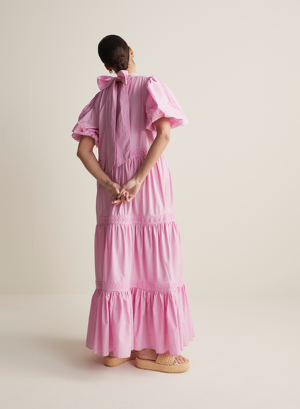 Astrid Silk Cotton Maxi Smock Dress | Ametrine