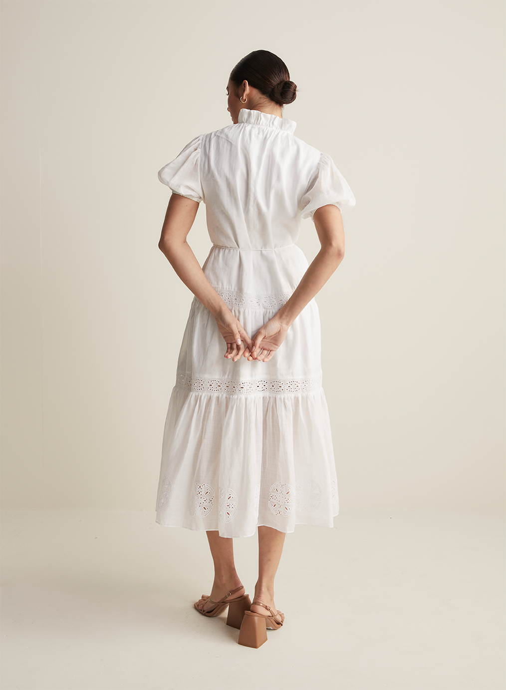 Cecile Linen Midi Dress | Optical White  | Restock