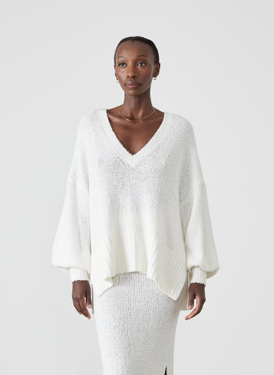 Siona Organic Cotton Cashmere Knit | Cream