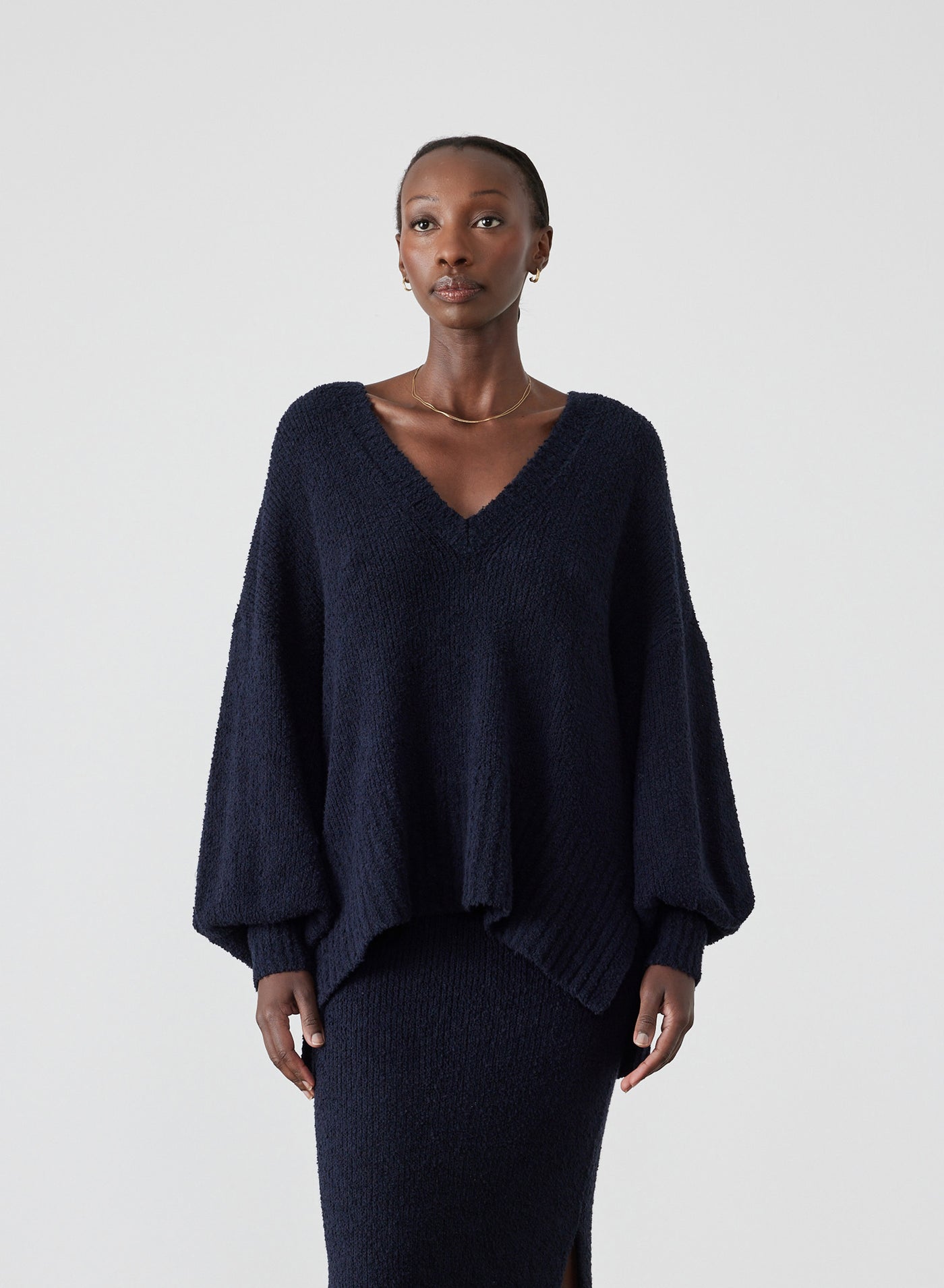 Siona Organic Cotton Cashmere Knit | Navy