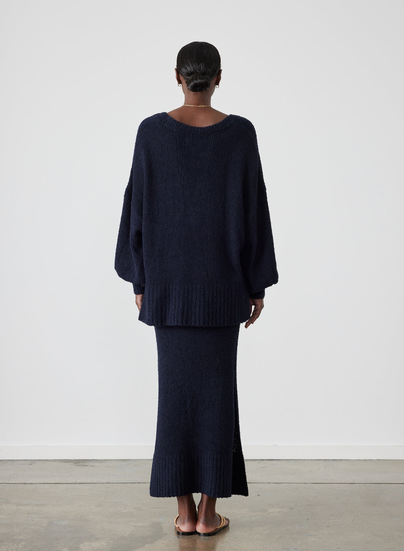 Siona Organic Cotton Cashmere Knit | Navy