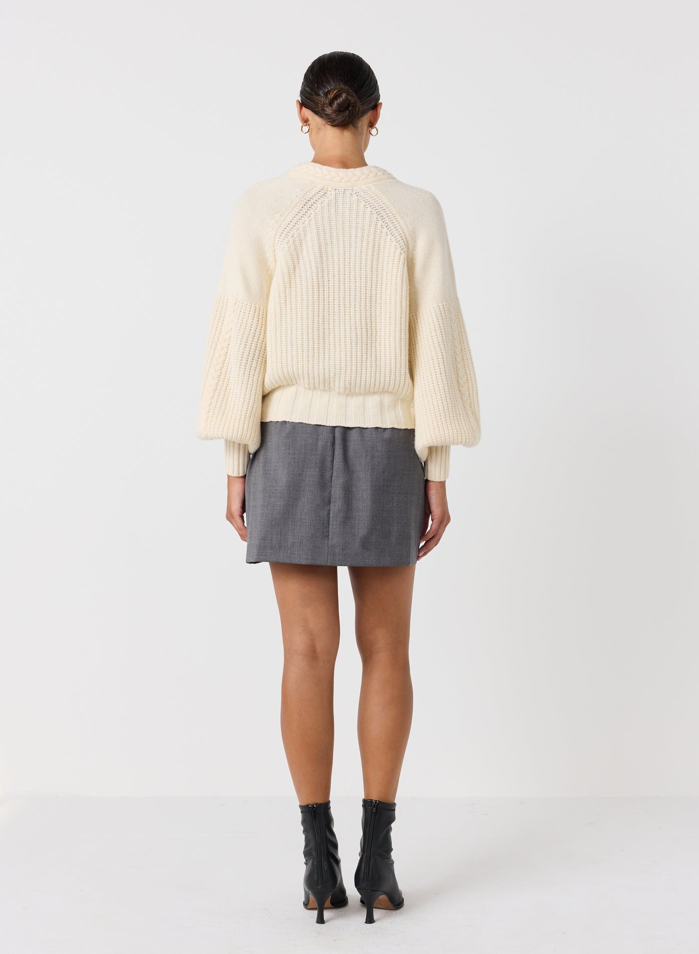 Bronwyn Wool Knit Cardigan | Cream | Restock