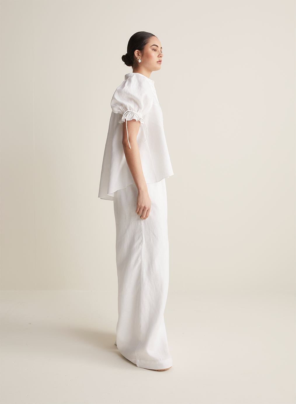 Sara Linen Shirt | Optical White | Restock